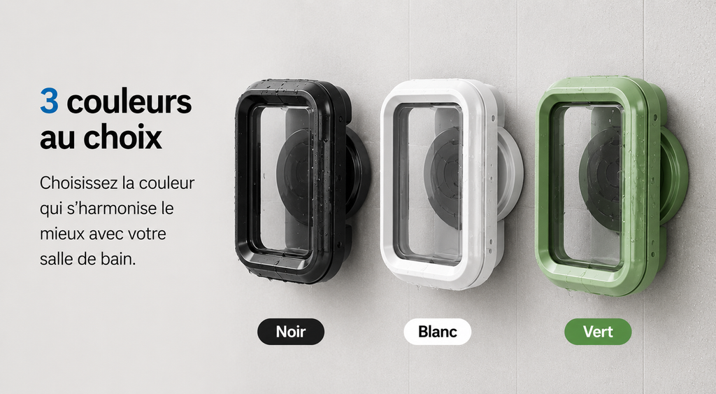 Support de douche étanche pour téléphone – Rotation 360°